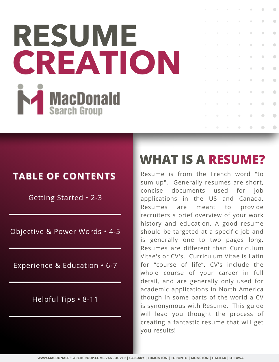 Resume Creation Guide